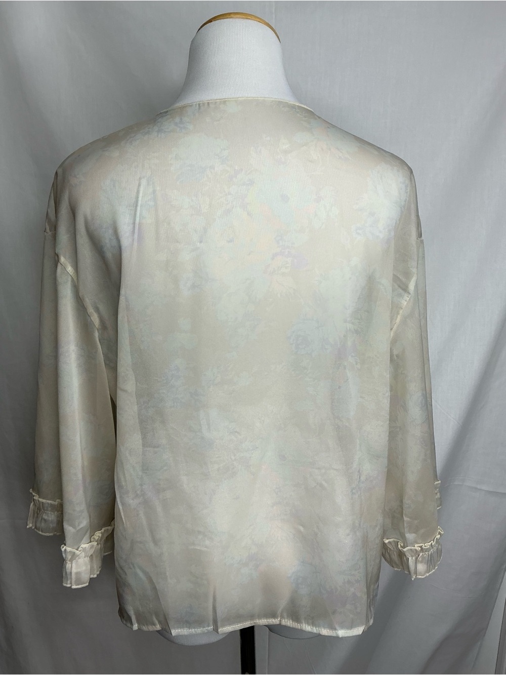 2178 - Silk-Blend Sheer Open Front Robe Jacket-Inside Top and Pants Not Included - Picture 5 of 7